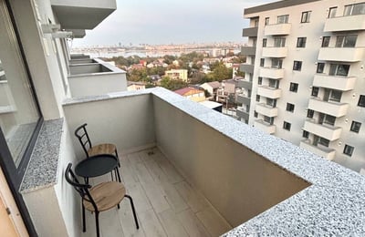 Alquiler de un nuevo apartamento de 1 habitación con balcón, cerca del lago Morii, Bucarest, Rumanía